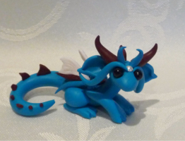 FIMO Drache, zum Verkauf bei "Die Wollmadame", 9,50 Euro